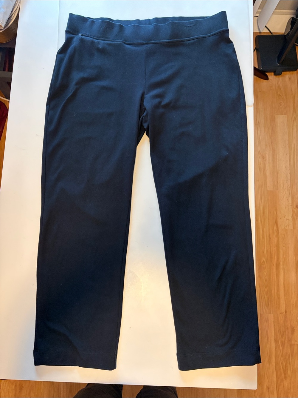 Lands' End 1X Petite Navy Stretch Waistband Pants